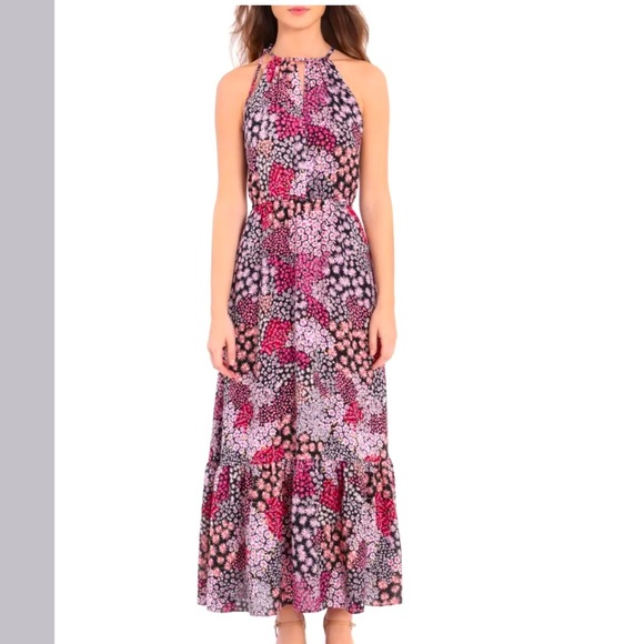 DONNA MORGAN Chiffon Floral Printed Maxi Dress - Picture 1 of 7